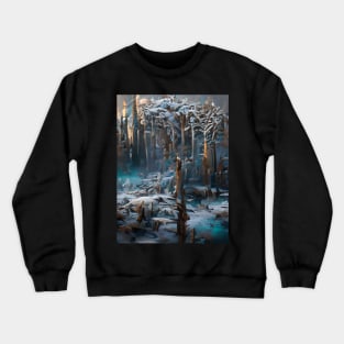 Frozen Forest Fantasy Art Style Crewneck Sweatshirt